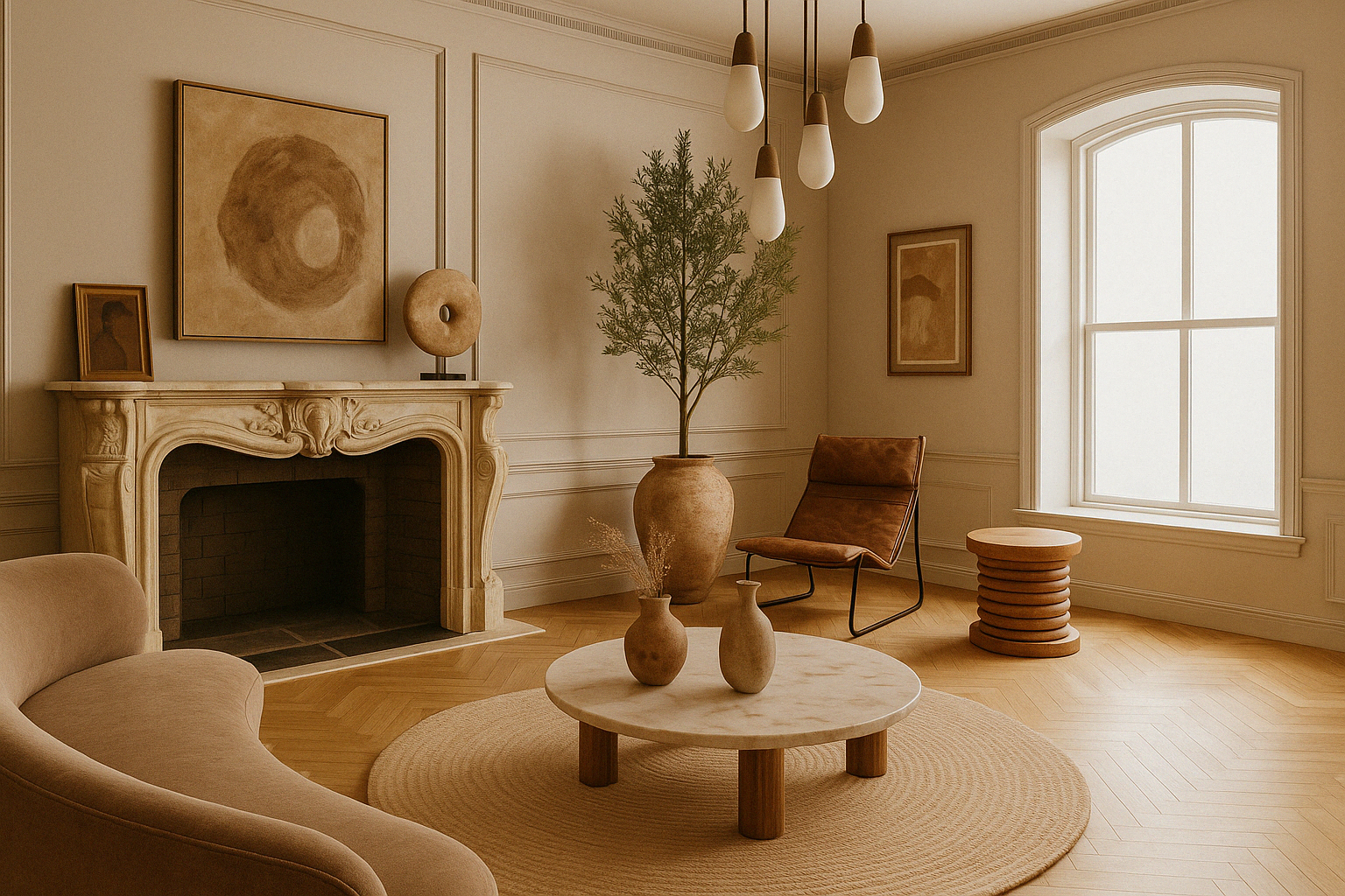 Warm, earthy tones